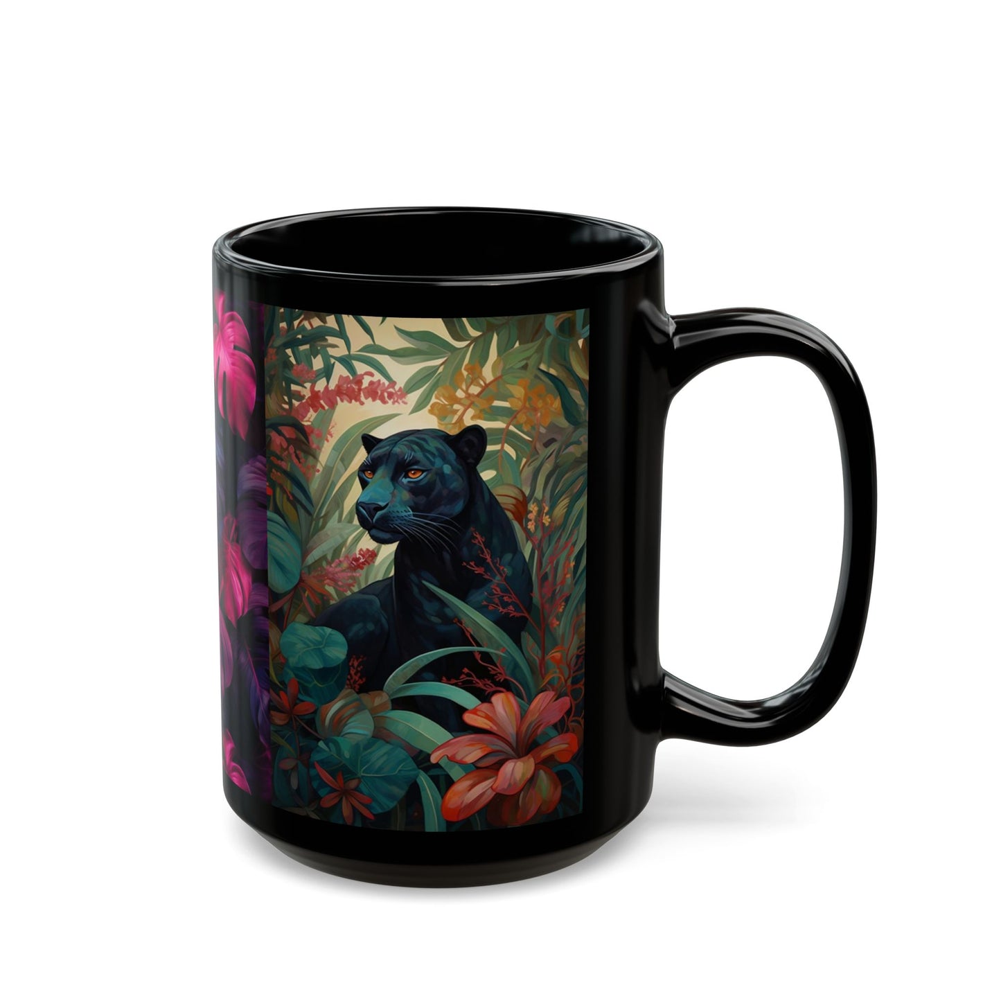 Black cheetah Mug (11oz, 15oz)